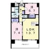 ディアコート　木太 2LDKの間取り