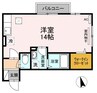 MiuMu　A棟 1Rの間取り