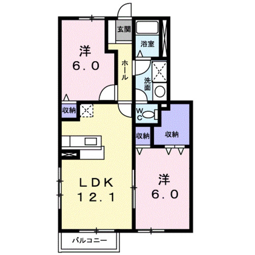 間取図 フォレストパークＢ