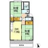 ファミールえんざ　C棟 2DKの間取り