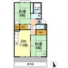 ファミールえんざ　C棟 2DKの間取り