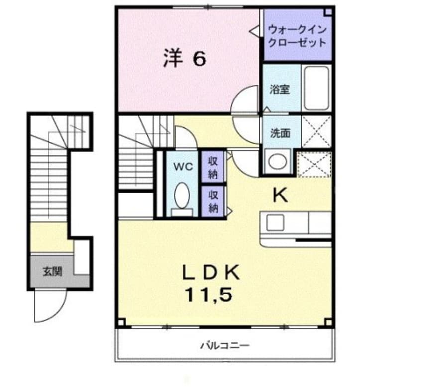 間取図 ソルトアヴェニュー　Ａ