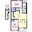 フレスクーラＣの間取図