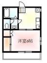 アクシス21 1Kの間取り