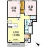 エスポワール A棟 2LDKの間取り