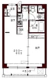 コリドールベルエア 1LDKの間取り