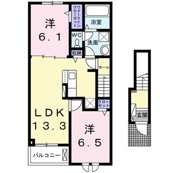 間取図 ベルエア木太Ａ