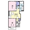アルドーレ　Ⅰ 2DKの間取り