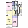 ブルー　アイランド 2LDKの間取り
