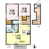 シャインポート屋島Ⅳ B棟 2LDKの間取り