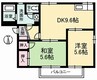 ドムス・ヒルズ　Ａ館 2LDKの間取り