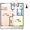 ラフォーレ木太 1LDKの間取り