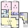グランディール・堀越 2LDKの間取り