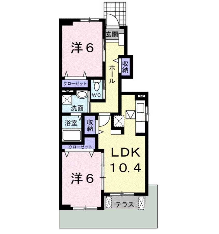 間取図 リバーヒルＢ