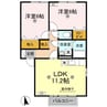 ユイマールガーデンⅡ　B棟 2LDKの間取り