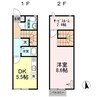 リースランド木太　A 1DK+Sの間取り