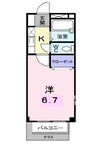 サンミュール木太 1Kの間取り