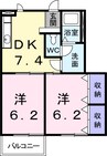 高松琴平電気鉄道<ことでん長尾線>/高田駅 徒歩20分 1階 築23年 2DKの間取り