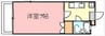 レガーロ高松 1Kの間取り