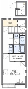 レオネクストグランドゥールパル 1Kの間取り
