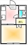 溝渕ハイツ 1Kの間取り