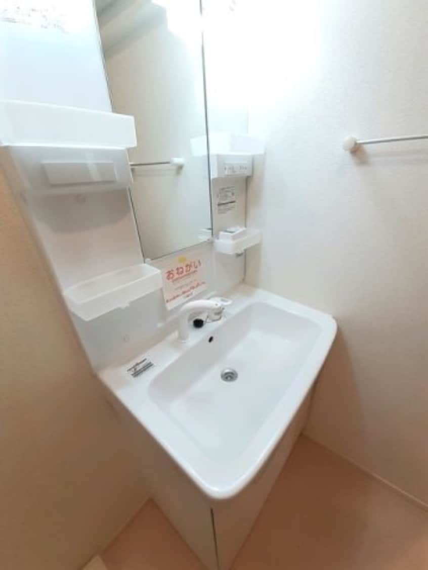 ゆったりとスペースのある洗面所 カーサ・ルーチェＢ