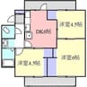 ヴィラナリー元山Ⅱ 3DKの間取り