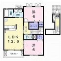 フレスクーラＡの間取図