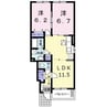 ヒーリング　Ｂ 2LDKの間取り