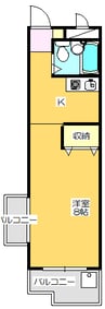 パズ昌栄Ⅰ 1Kの間取り