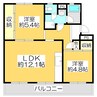 ヴィラナリー屋島4号棟 2LDKの間取り