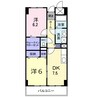 アメニティ屋島 2DKの間取り