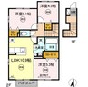 クレール　C棟 3LDKの間取り