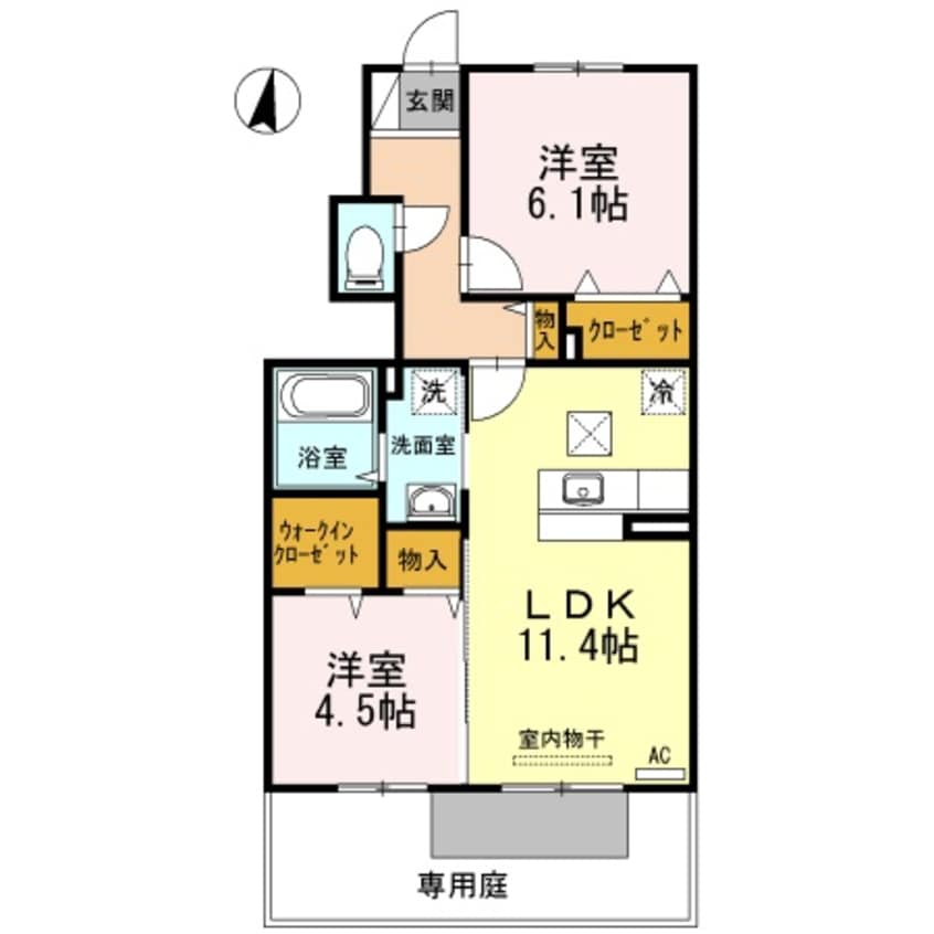 間取図 リーベ クオーレ B棟