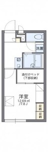 高徳線/木太町駅 徒歩10分 2階 築18年 1Kの間取り