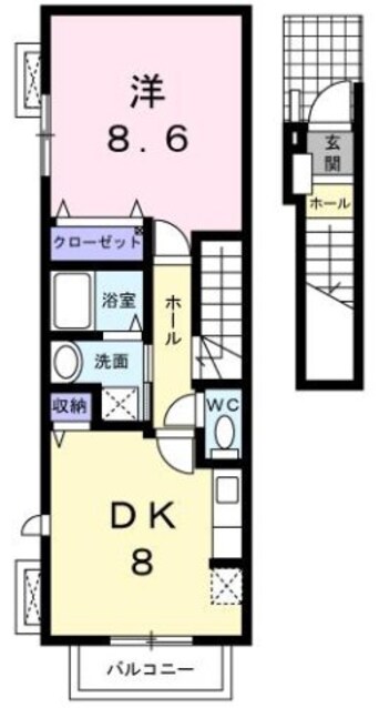 間取図 ジュネス　ＭＵＫＡＩ