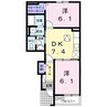 クレストールＫⅡ 2DKの間取り