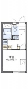 レオパレスプランドール木太Ⅱ 1Kの間取り