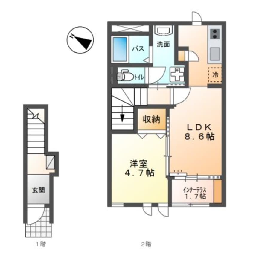 間取図 キャロット　C