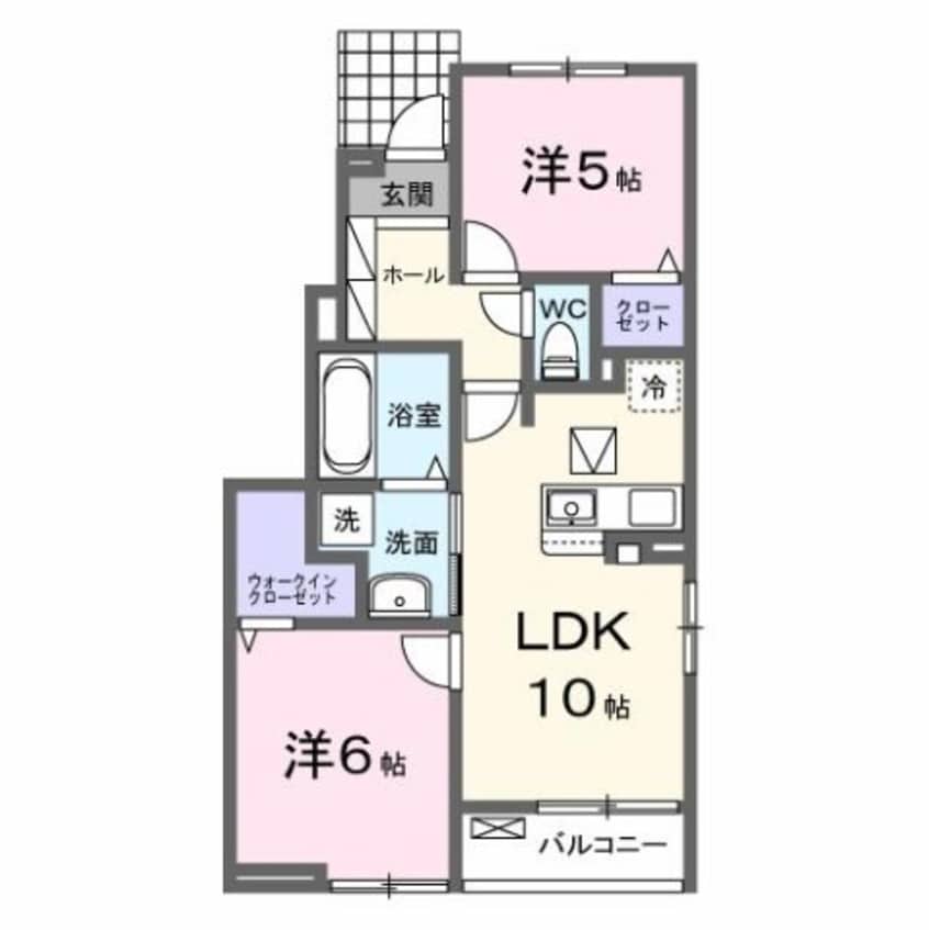 間取図 アベニール三木Ｂ