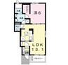 ブランド　ラクーンＡ 1LDKの間取り