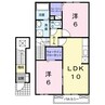 サニー　レジデンスＢ 2LDKの間取り