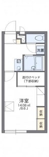 レオパレスルース 1Kの間取り