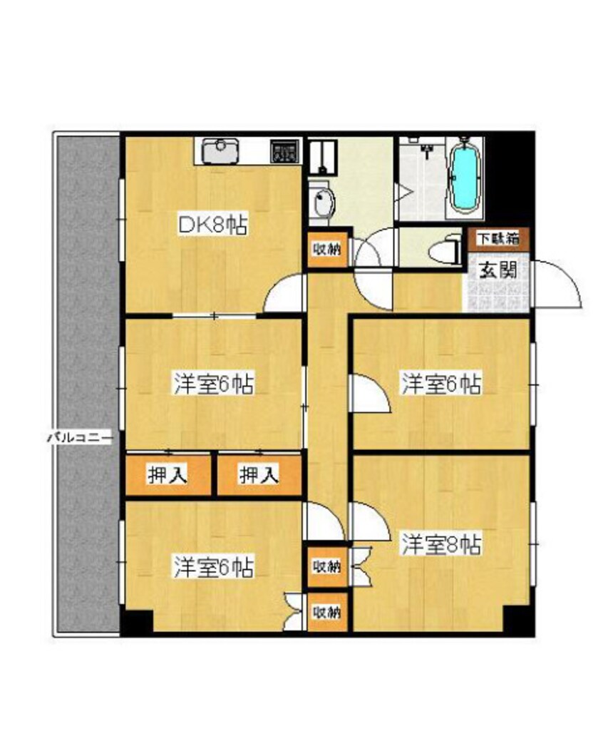 間取図 プレジデント屋島