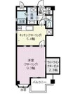 エクセレント宮脇 1DKの間取り