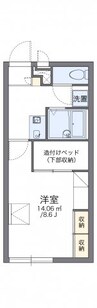 レオパレスレイクサイド平塚 1Kの間取り