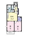 サンシャインコート 2DKの間取り