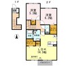 グランシャリオ 2LDKの間取り