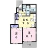 オーブ下田井Ｃ 2DKの間取り