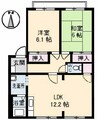 フレグランス円座　Ｄ棟 2LDKの間取り